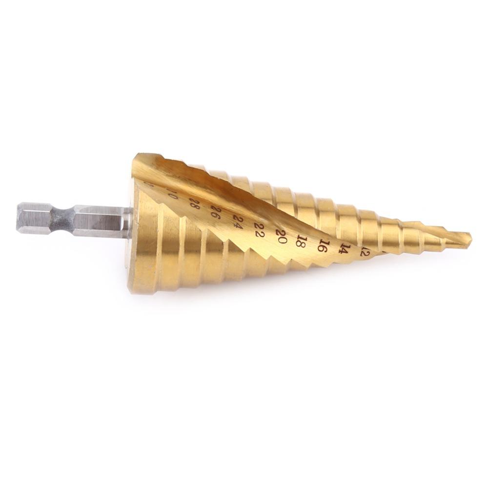 Hex Shank High Speed Steel Drill Bit High Speed Steel Titanium Coated Drill Bit  Drilling Wood