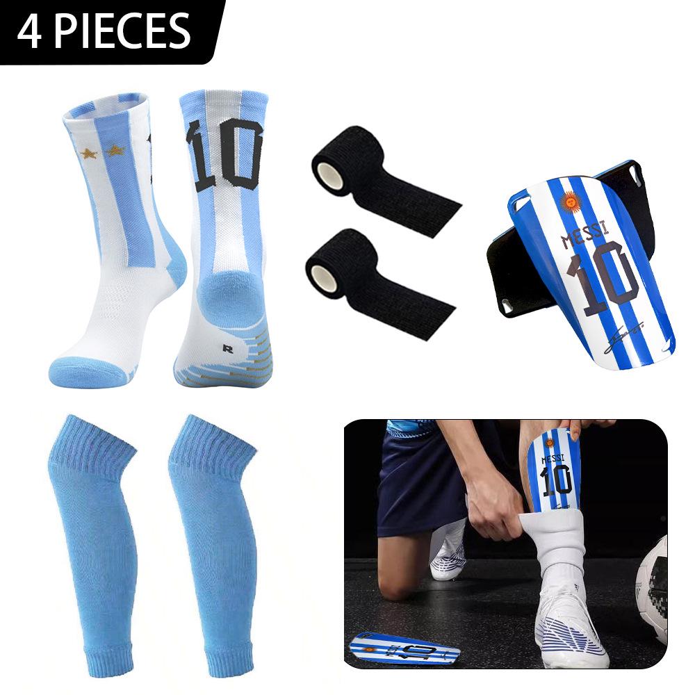 

Cross-border Hot Selling Football Gear: Shock-Absorbing Socks, Leg Sleeves, Shin Guards & Bandages Child небо синє кольору