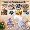 Bead Storage Containers Hinged Lid Rectangle Clear With 30 Pieces Cases Beads Storage Organizer For DIY Accessory Bracelets