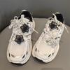 1PCS Ballet Lace Pearl Shoes Charm Buckle Crystal Flower Black White Color Fairy Bow Shoe Laces Buckle Shoelaces Decoration