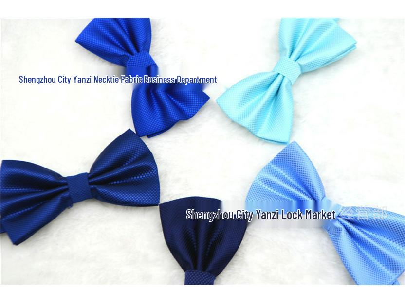 Korean Style Double Layered Solid Color Bow Tie for Men's and Women's Formal or Wedding Wear