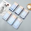 3Pcs 40x40cm Vintage Plaid Striped Woven Polyester Cotton Men Handkerchiefs Sweat Wiping Square Towels Soft Absorbing