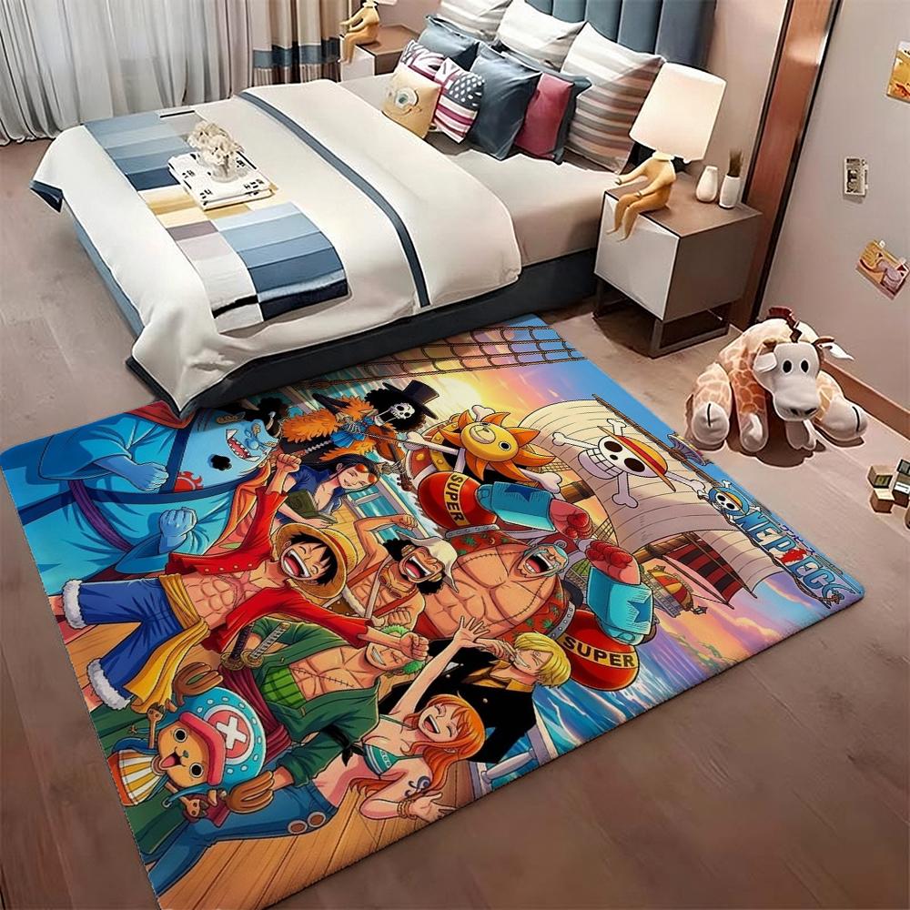 Straw Hat Pirates' Adventure Rectangular Rug Soft Nonslip Carpet For Living Room Play Area Hallway Home Decor Memorial Gift