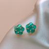 2023 Light Luxury S925 Silver Needle Resin Hydrangea Clip-On Earrings - Elegant & Stylish