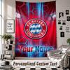Arazzo da Appendere alla Parete con Nome e Testo Personalizzati, Arazzo Decorativo del Bayern Monaco per la Camera da Letto