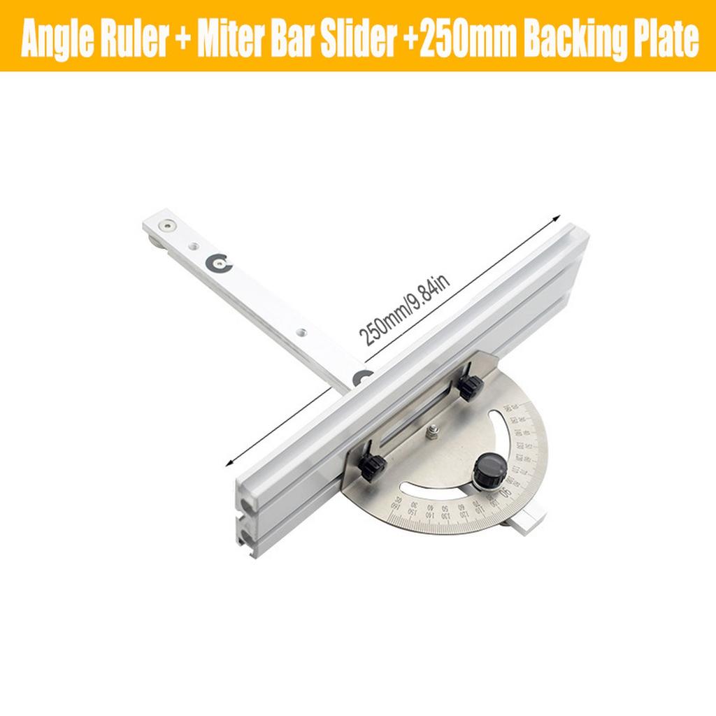 Miter Gauge Table Saw With Track Stop Backer Woodworking Push Handle Woodworking Table Saw Adjustable Practical
