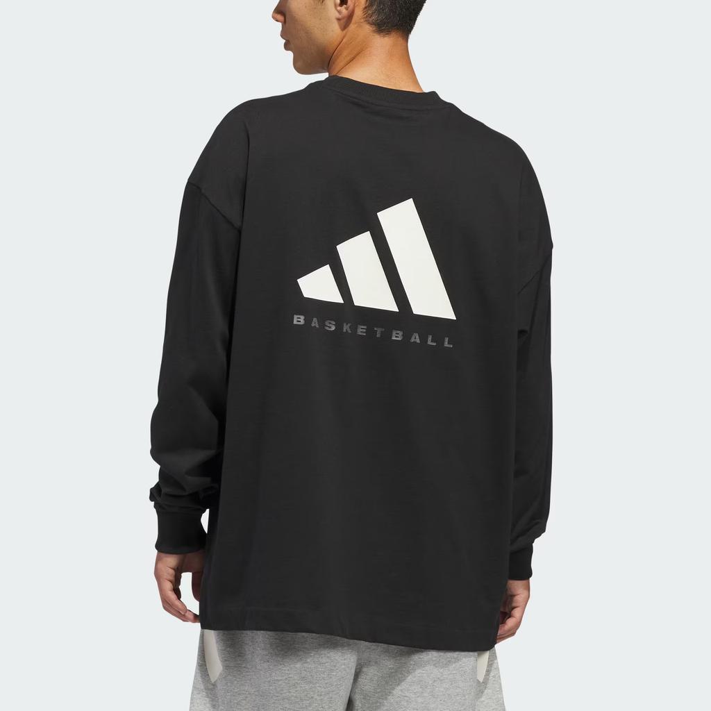 Adidas Basketball Loose Fit Pullover Sports Long Sleeve T-Shirt Unisex Tops KB7554