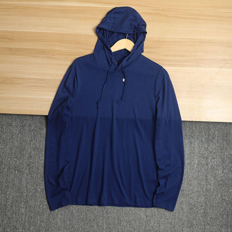 Men s High-Elasticity Hooded Long Sleeve Sports T-Shirt L 1270₽