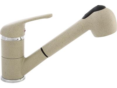 Rubinetto da Lavello a Pedistallo con Doccetta Estraibile Beige Daga Laveo