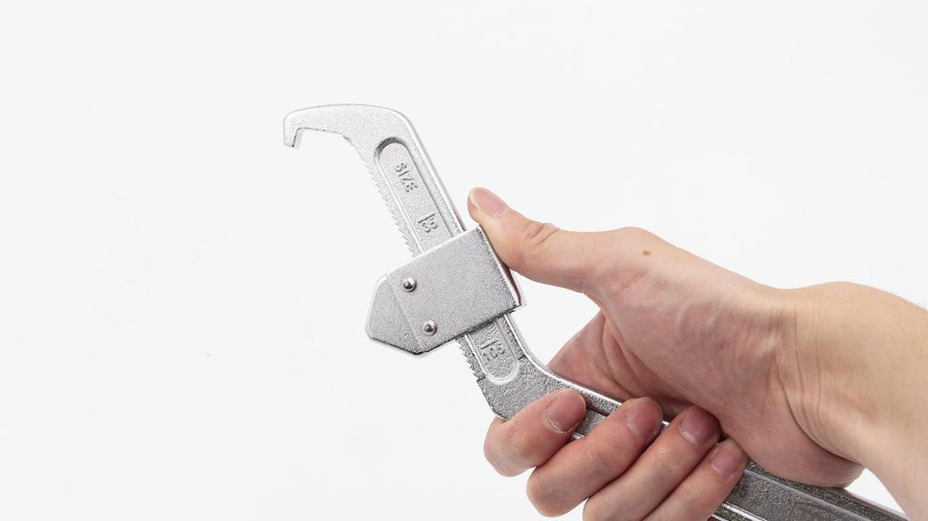 TONE Adjustable Hook Spanner Fits Slotted Round Nuts with Diameters from 95 To Total Length 375mm FSA-165, 165mm,