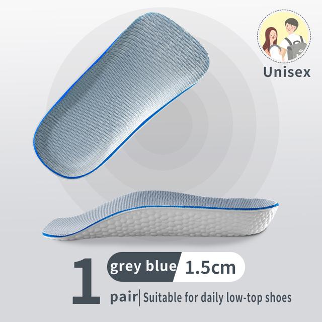 1,5/2,5/3,5 cm bågstöd höjhöjande innersula elastisk upphöjning herr- och daminnersulor