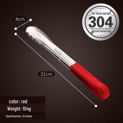 304 Stainless Steel Kitchen Food Tongs