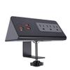 Desk Clamp Power Strip 15A 1875W 3 AC Outlets 3 USB A 1 PD20W USB C Ports Desktop Edges Mount Power Strip Surge