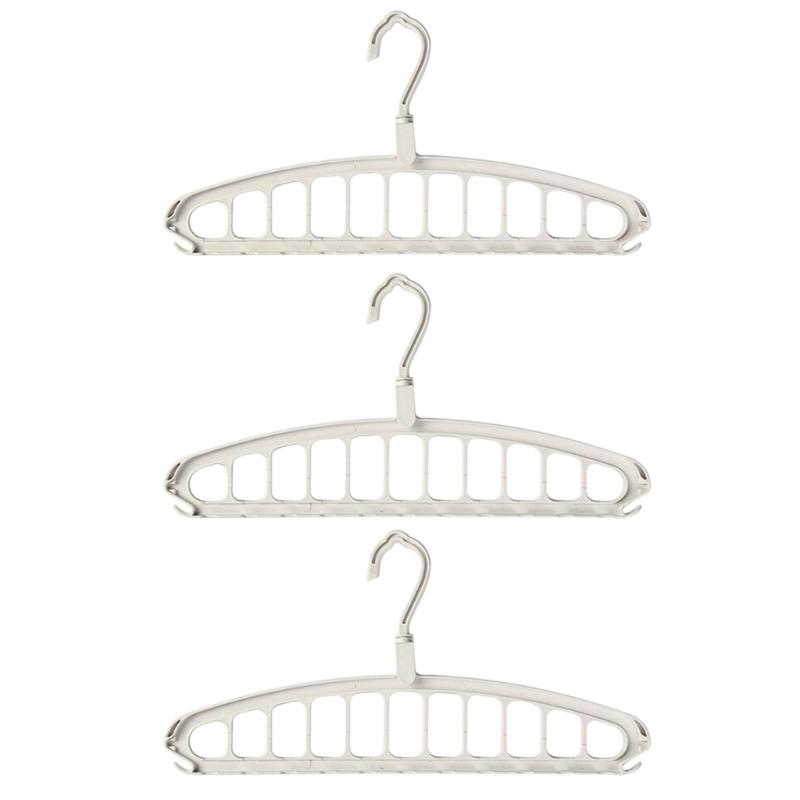 

11 Hole Thickened Plastic Clothes Hanger With Rotatable Head Wide Shoulder Hanger For Efficient Space Saving Storage белый