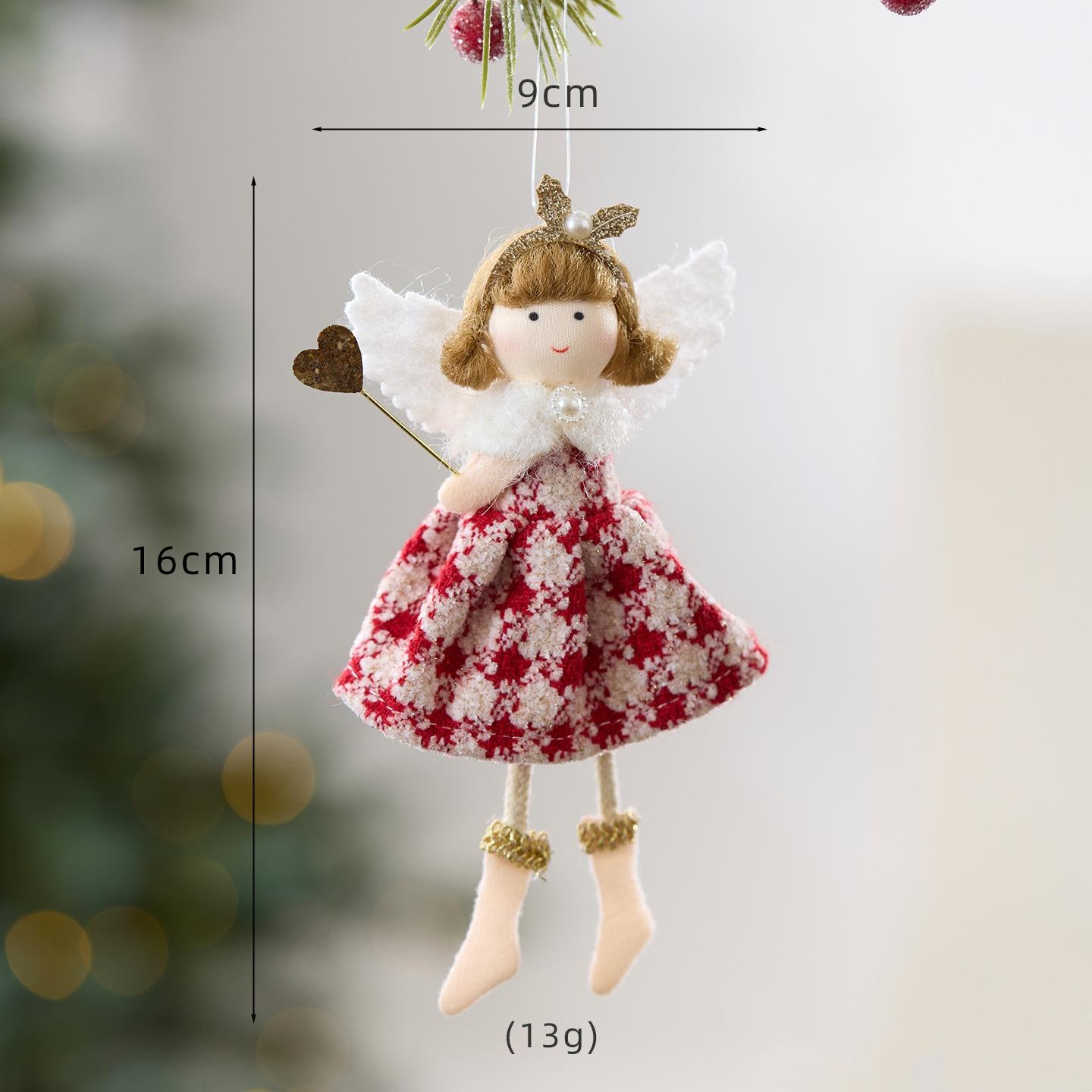 

Angel Doll Ornament Festive Little Angel Ornament Christmas Tree Decoration Adorable Fabric Angel Ornament For Christmas