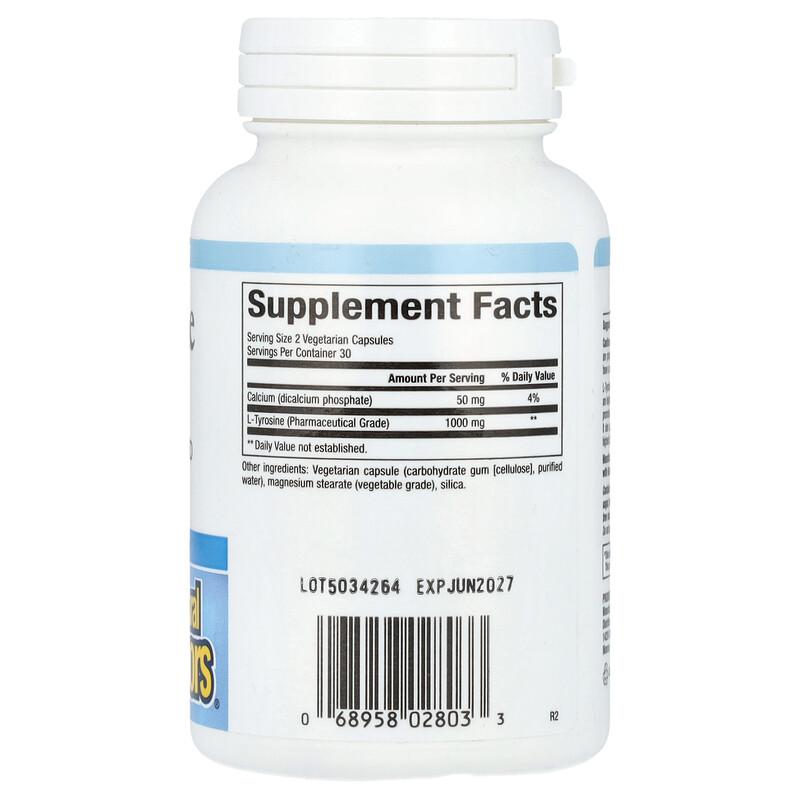 L-Tyrosine, 500 Mg, 60 Vegetarian Capsules