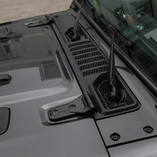 2pcs Car Hood Engine Hinge Cover Trim Decor For Jeep Wrangler JL JLU 2018+ Black