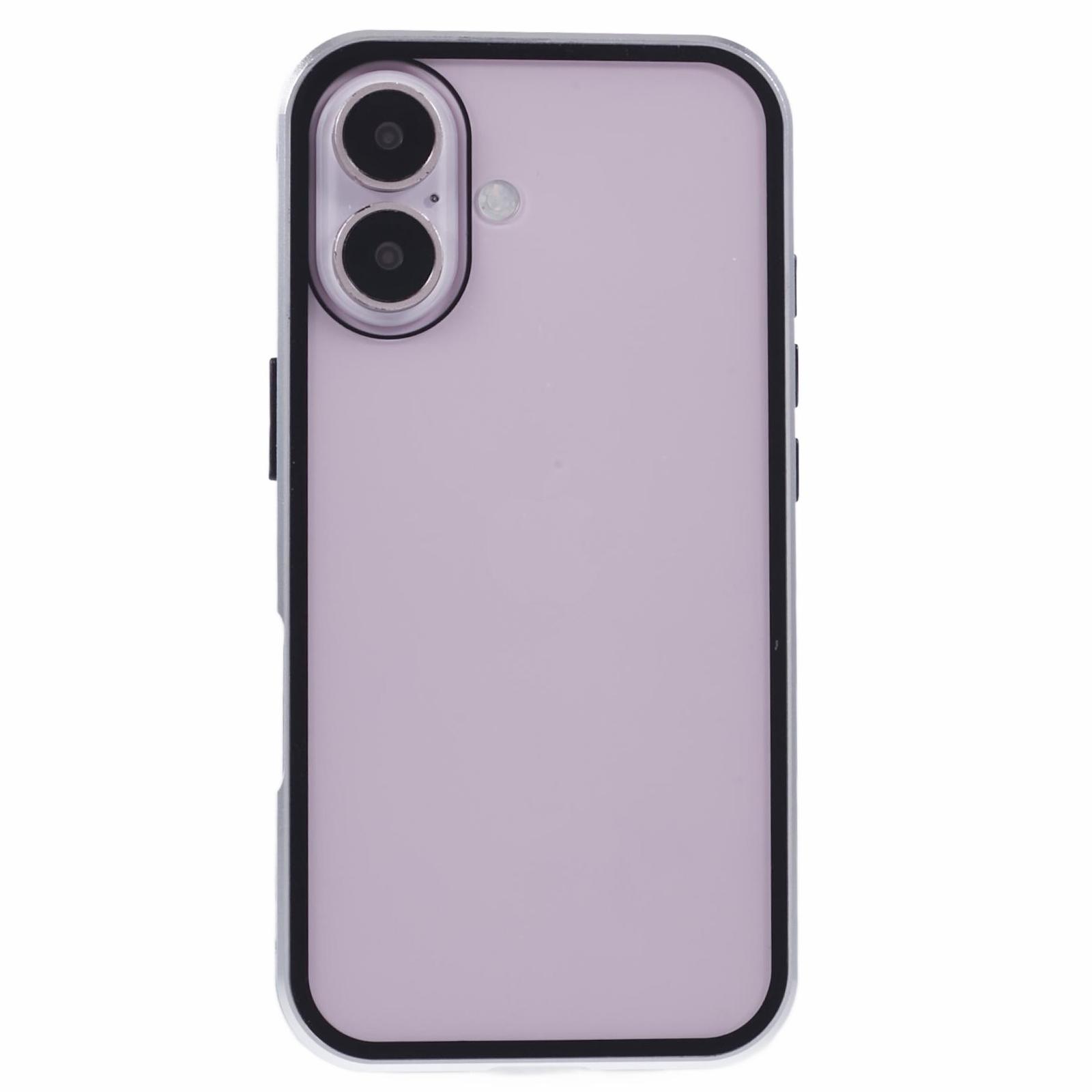 

For iPhone 16 Plus Case Magnetic Full Protection Clear Phone Cover Silver