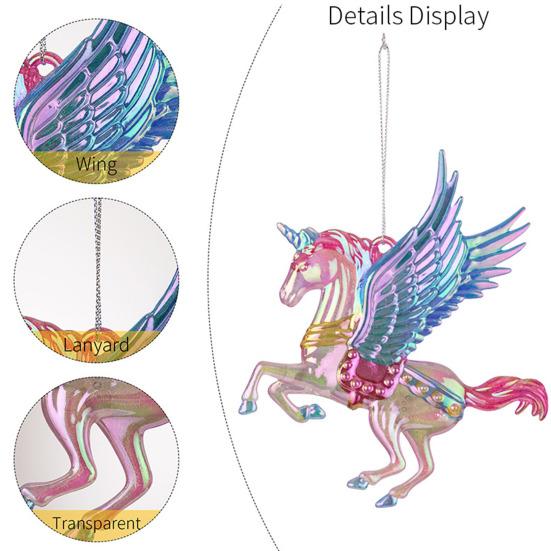 Winter Acrylic Christmas Ornaments Colorful Snowflake Ballerina Dancer Feather Hanging Ornaments