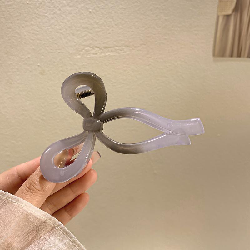 

Большой краб для волос с бантом в хвостик для женщин, однотонные акриловые заколки для волос с бантом, заколки-невидимки для девочек, заколки-бабочки, повязки на голову, аксессуары для волос