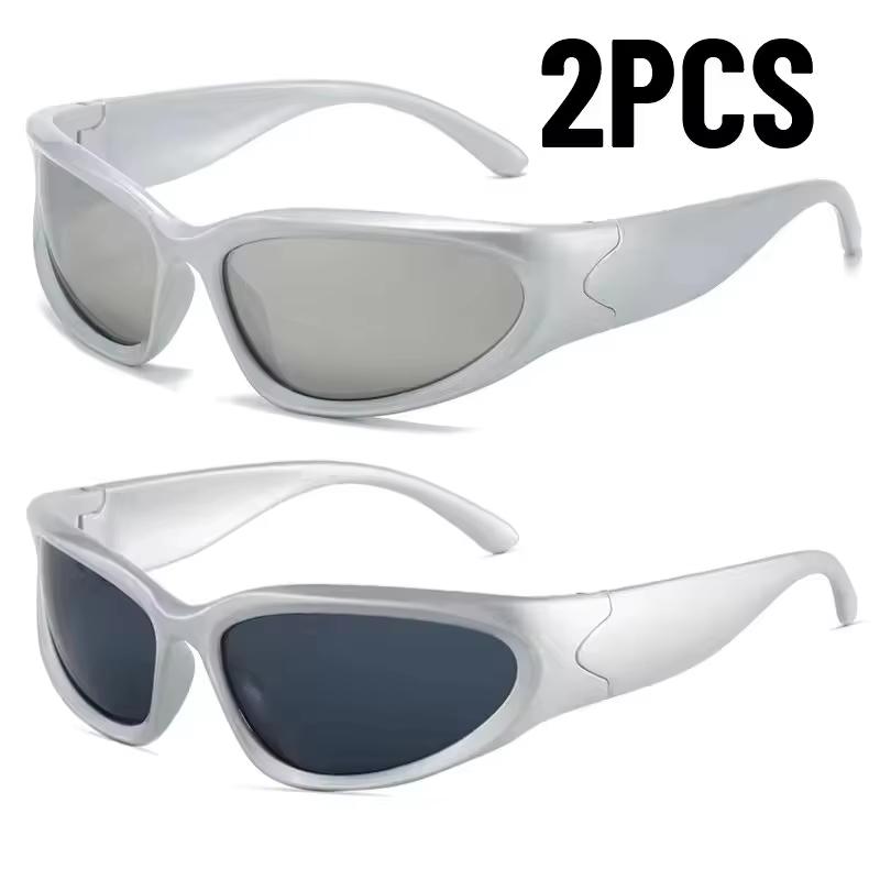 1/2/S Uv400 Lunettes de Soleil Mode Hommes et Femmes Haut de Gamme Y2K Carrées Lunettes Vélo Lunettes Résistantes Randonnée Extérieure