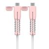 Silicone USB Type C Charging Cable Protectors AntiBend And Tangles Protections Prevents Fraying