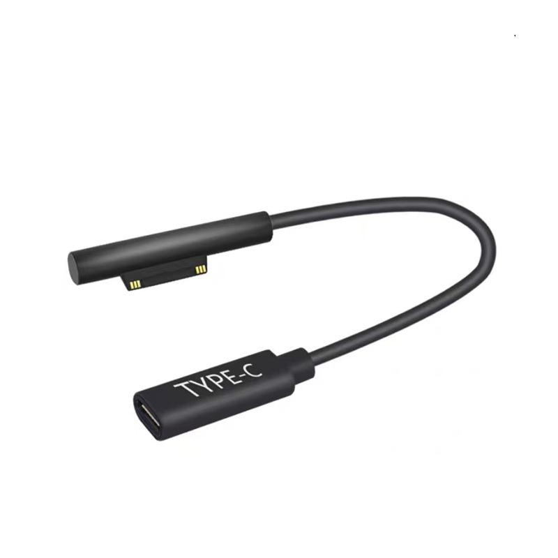 Surface Charging Cable Type C, PD Fast Charging 15V 3A for Surface Pro 8/7/6/5/4/3 Go3/2/1 Laptop4/3/2/1