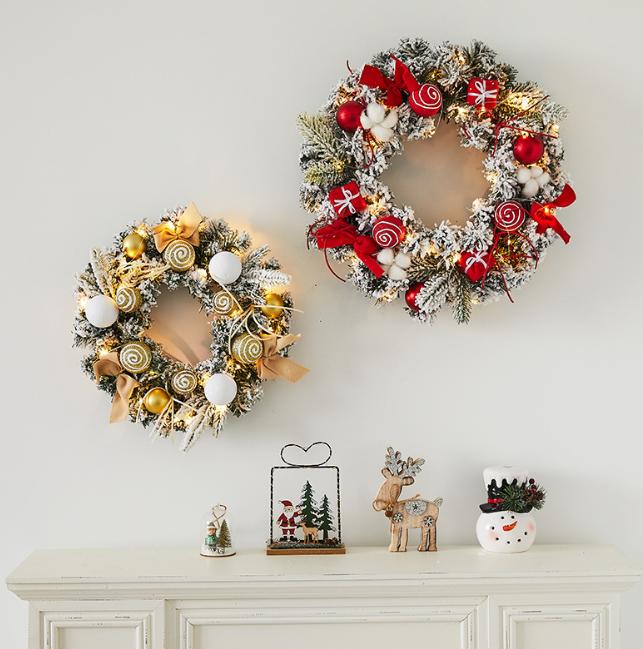 Hot Sale Christmas Wreath Decoration 30cm красный