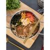 Stainless Steel Cookware Saucepan Dry Pots with Handle Home Cooking Paella Pan Seafood Rice Pot Picnic Snack Plates