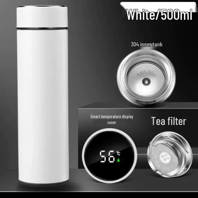 Custom Stainless Steel Thermos with Smart Temperature Display – Insulated Gift Cup 304