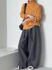 Juzhi Women's High Neck Loose Knit Pullover Sweater for Autumn/Winter - Long Sleeve, High-End Feel