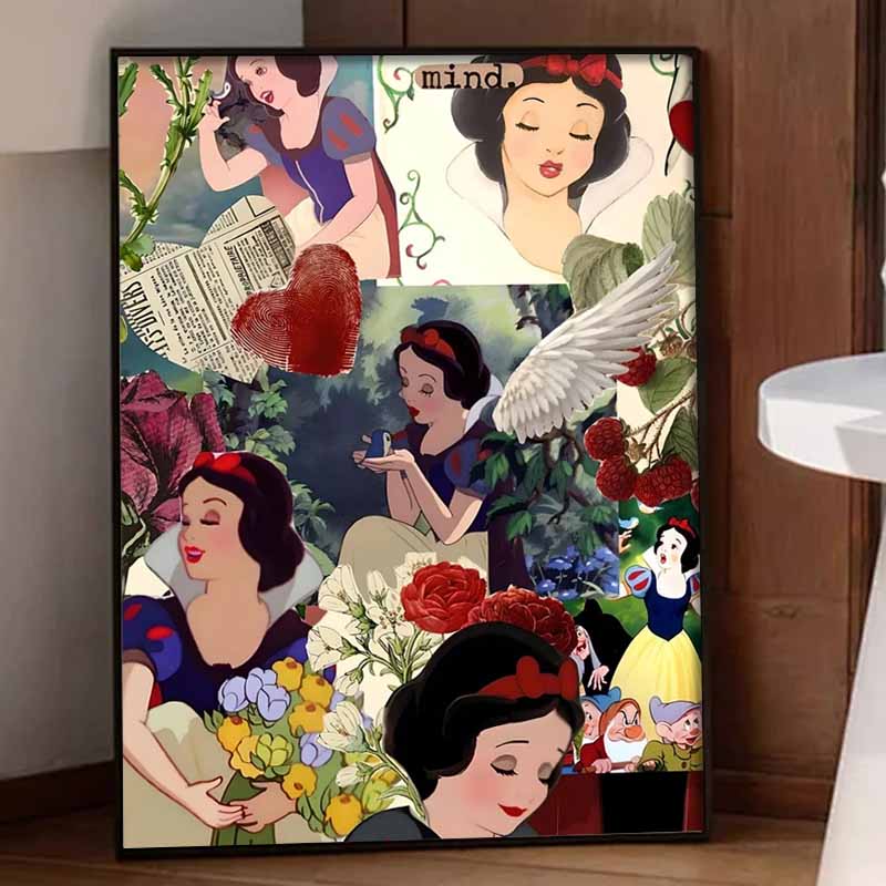 Disney Diamond Painting Kit, 5D Snow White Wall Decoration Art Gift for Living Room, Bedroom, Study Room, Etc.