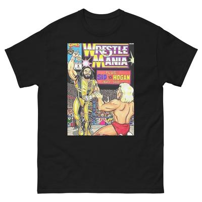 Wrestlemania 8 Plakat T-skjorte, Savage vs Flair, Hulk Hogan vs Sid Justice Retro T-skjorte