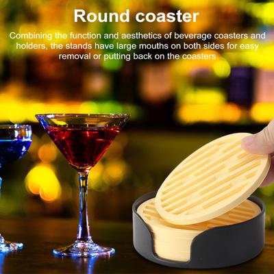 6 szt. Zestaw silikonowych podkładek z uchwytem Antypoślizgowa podkładka pod kubek Napoje Biurko Wystrój domu Ochrona blatu Okrągłe gorące zimne podstawki na napoje do drewna ze szkła