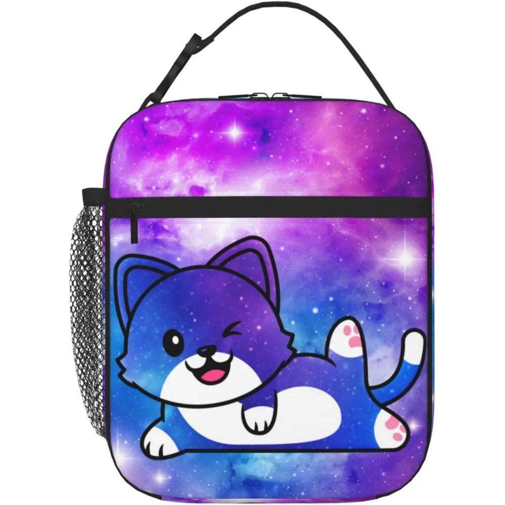 Pink Daisy Flower Insulated Lunch Bag Kids,Kids Lunch Box for Girls Boys,Bento Lunch Box Cooler Bag with Front Pocket for Women