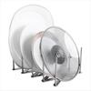 Kitchen Utensil Organizer Stainless Steel Pot Lid Plate Holder Rack 4 Sectional Adjustable Length Can Be Extended To 19"