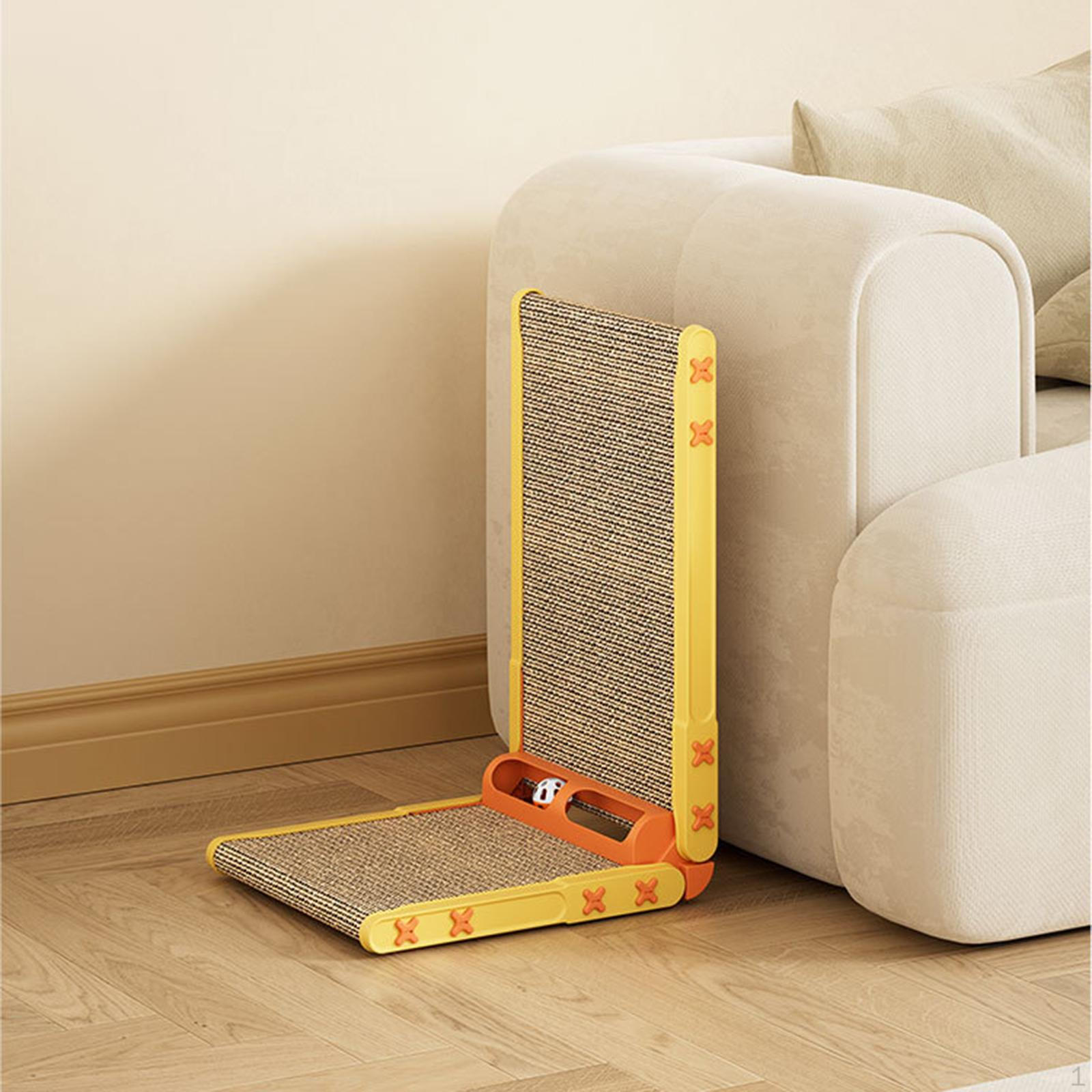L Shaped Cat Scratcher Scratching Pad Wear Resistant Multipurpose Kitten Board for жёлтый