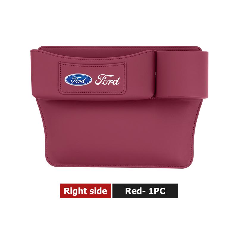YYQO6 Leather Car Seat Gap Water Cup Holder Box Storage Bag For Ford Escape Ecosport Fusion Explorer Expedition Taurus