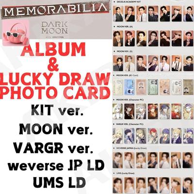 ENHYPEN DARK MOON MEMORABILIA ALBUM KIT MOON VARGR Ver. LUCKY DRAW PHOTO CARD