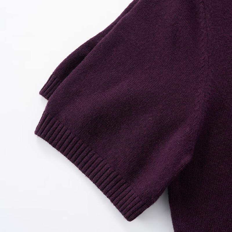 Northern Deer French Style Merino Wool Knit Short Sleeve Top