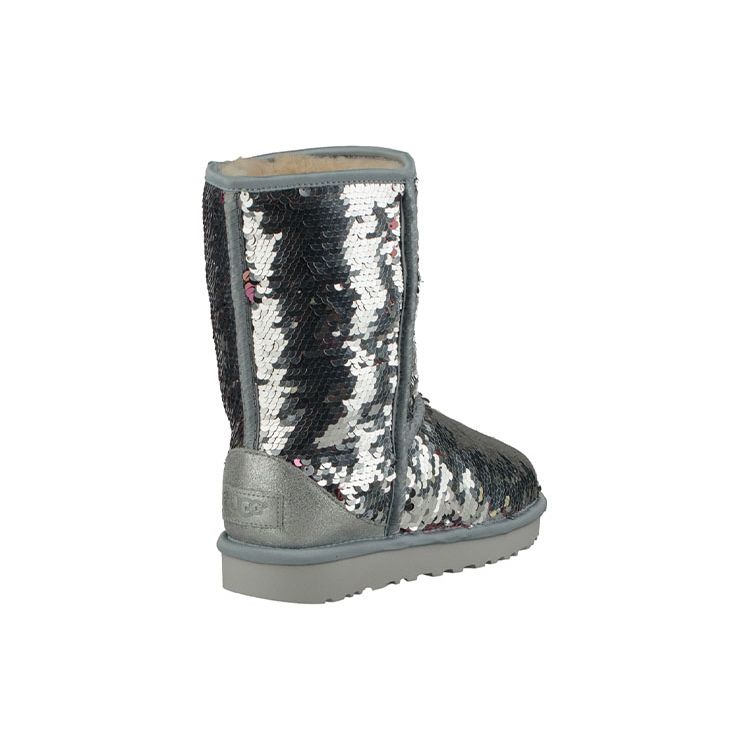 UGG  Classic Short Boot Sequin - Silver Women Sneakers 1094982-SLVR