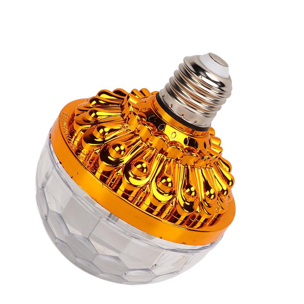E27 Rotating Ball Light Bulb PC 6W LED RGB Party Lamp Bulb with 8.2ft Plug Wire for KTV Bar