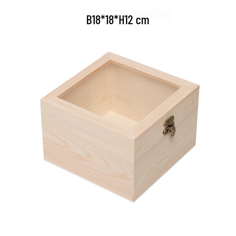 In-Stock Wooden Box with Glass Lid: Transparent Insect Display, Mining Ore, & Children's Gift Box