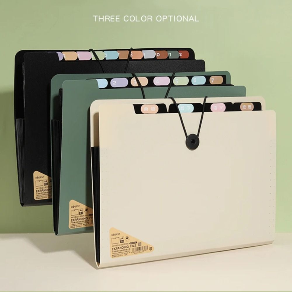 PP A4 File Folder Sorting Bag Expanding File Organizer Portable Document Storage Bag