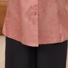 Elegant Silk Seven-Sleeve Summer Shirt for Moms: Chic Chinese Style for Middle-Aged and Elderly Women