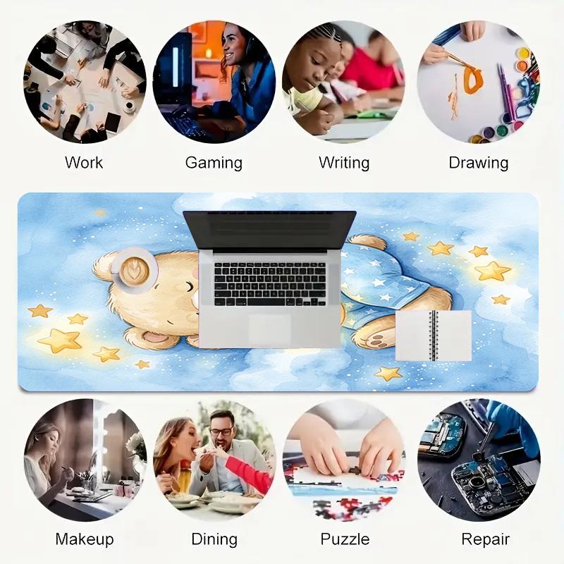 Bear Xl Gaming Mouse Pad Nonslip Rubber Base Stitched Edge Waterproof Desk Mat For Pc Laptop Gamer Office Computer Accessories C927100