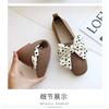Single shoes female bow fairy wind one pedal flying woven beanie shoes soft sole breathable knitted shoes female summer