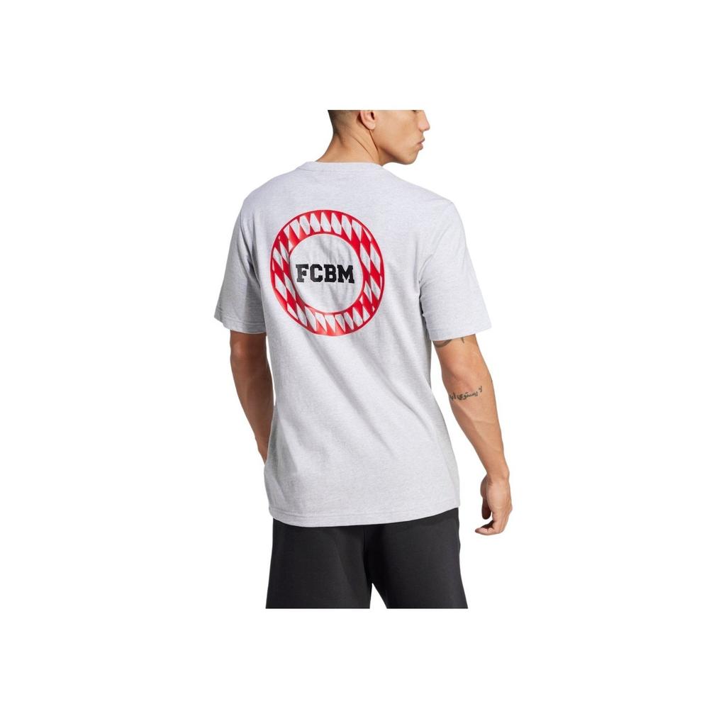 Adidas Originals Vrct Logo Embroidered Crew Neck Short Sleeve T-Shirt Men Tops Light-Gray Stone-Flower JL6112