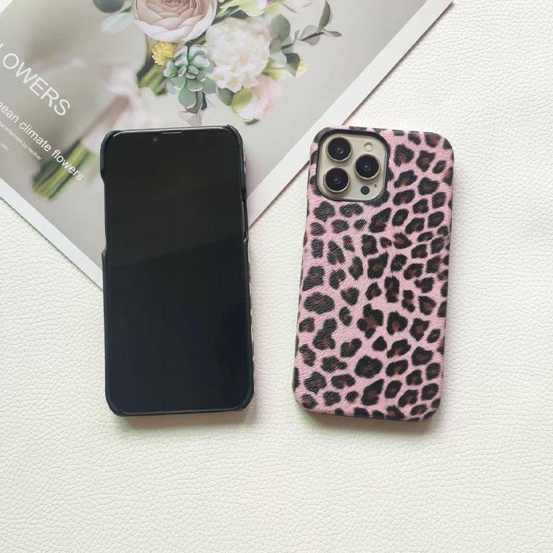 For Apple iPhone 7 To iPhone 16E 16 Pro Max Lady Leopard Print Fashion Half Pack PU Leather Phone Case Cover
