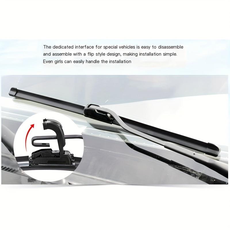 1Pc Car Windshield Wiper Blades Hook Universal Soft Rubber Frameless Bracketless Car Wipers 14" 16" 18" 19" 20" 21" 22"